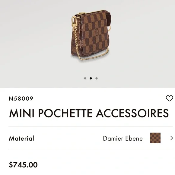 LOUIS VUITTON MINI POCHETTE ACCESSORIES *NEW IN BOX* - Picture 11 of 13